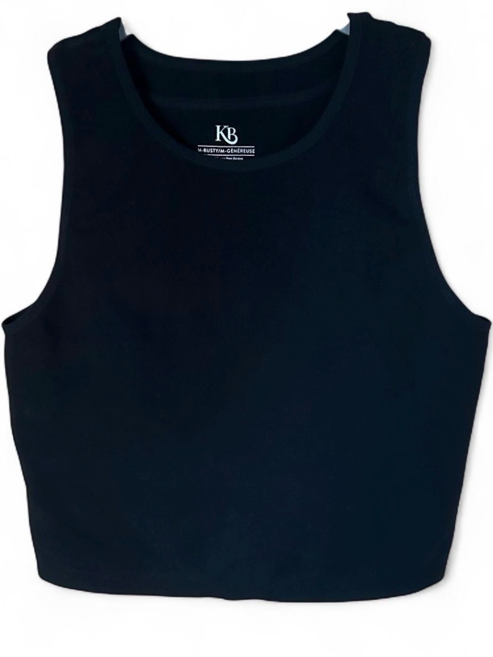 Kindred Bravely Women’s Cropped Busty Tank Size M Viscose Bamboo Black